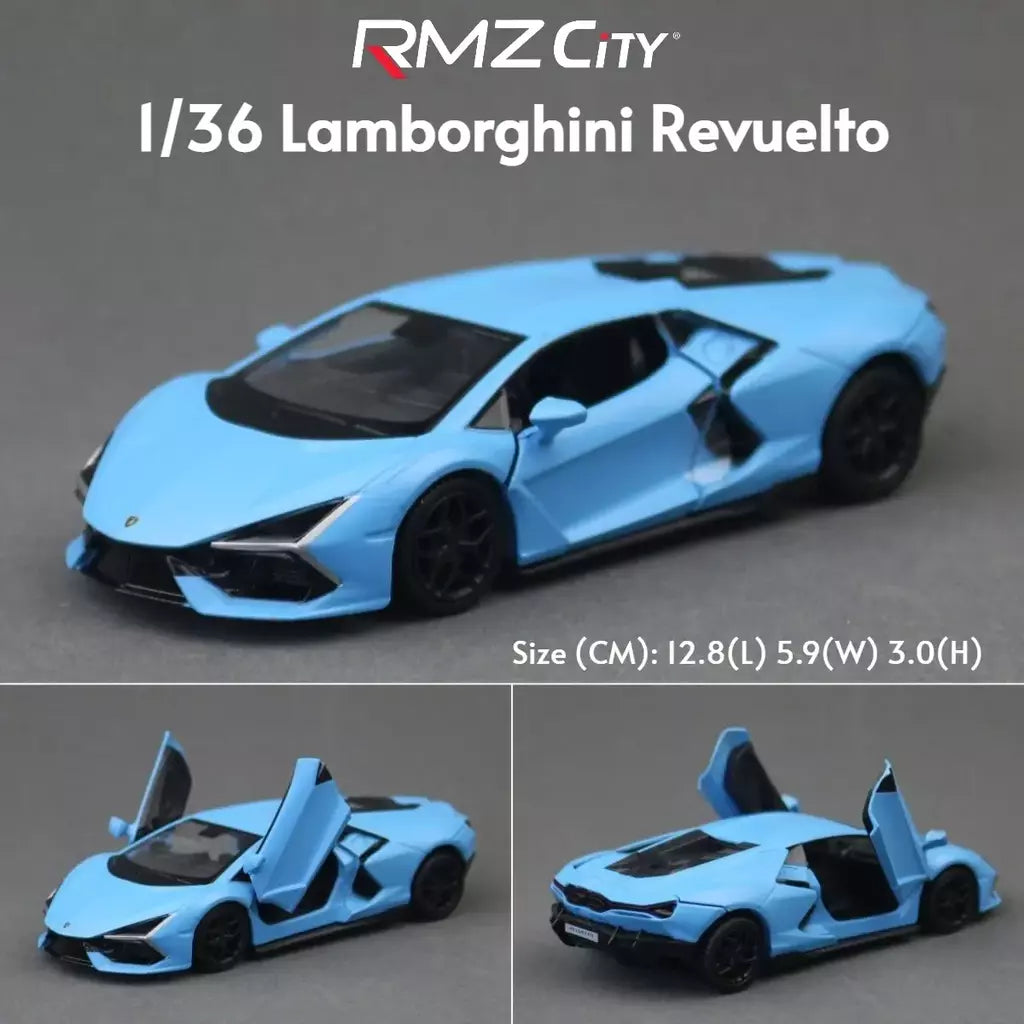 1/36 lamborghini super esporte modelo de carro de brinquedo para crianças rmz city diecast metal miniatura puxar para trás coleção presente criança meninos
