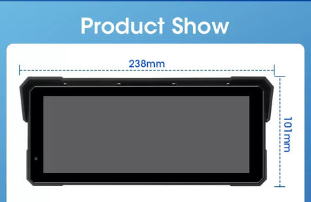Jmcq portátil 8.1 polegada ip67 à prova dip67 água motocicleta 4k dvr navegação gps sem fio carplay android auto moto gravador monitor