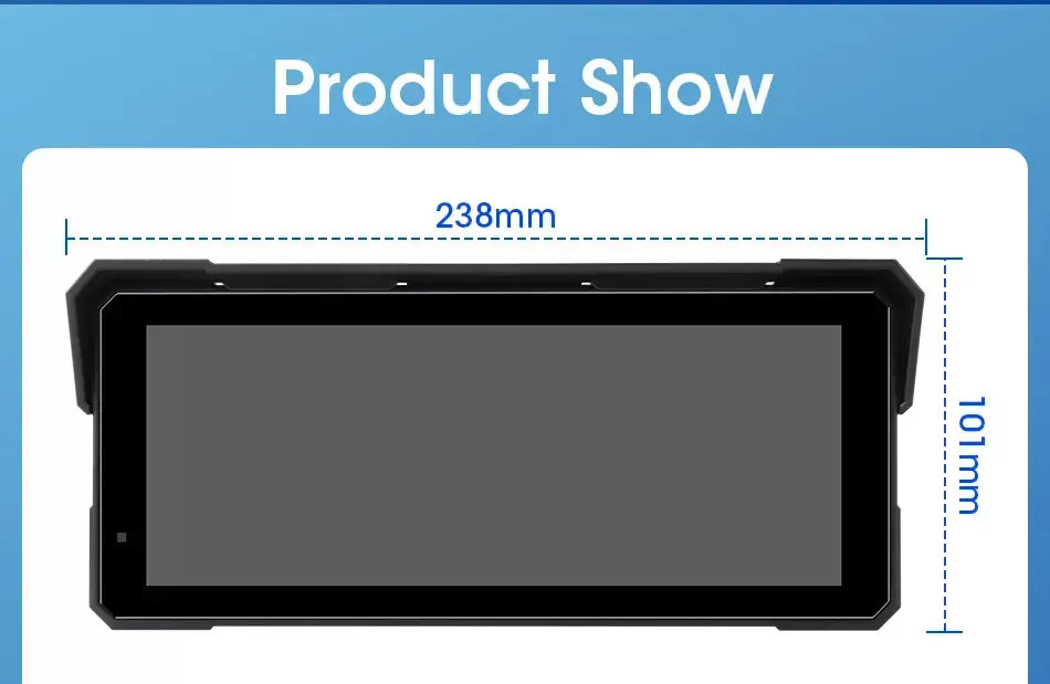 Jmcq portátil 8.1 polegada ip67 à prova dip67 água motocicleta 4k dvr navegação gps sem fio carplay android auto moto gravador monitor