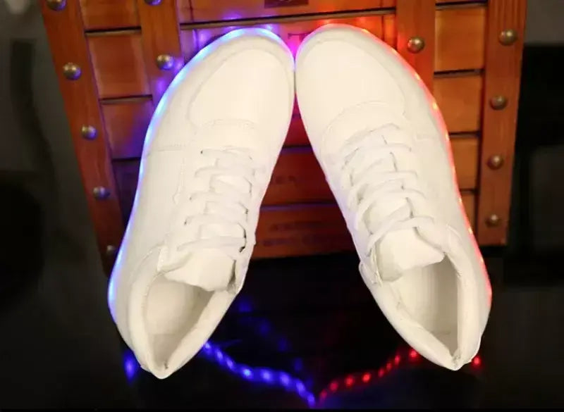 Maogu 2024 adulto unissex das mulheres dos homens criança tênis luminosos brilhante carga usb meninos led colorido light-up sapatos meninas calçados