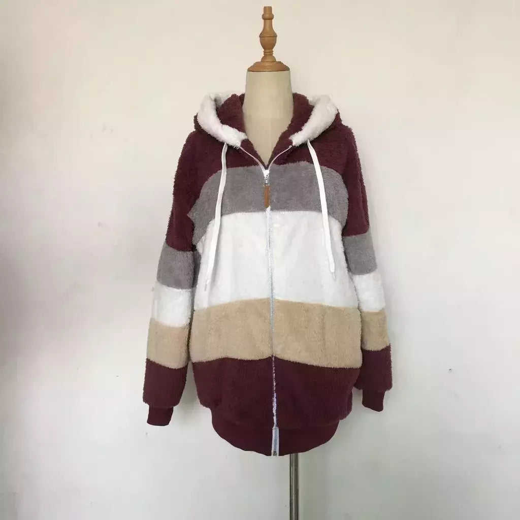 Casaco de capuz extragrande feminino com bolsos macios, streetwear quente, casaco solto, Lady Outerwear, outono, inverno, novo, 2023