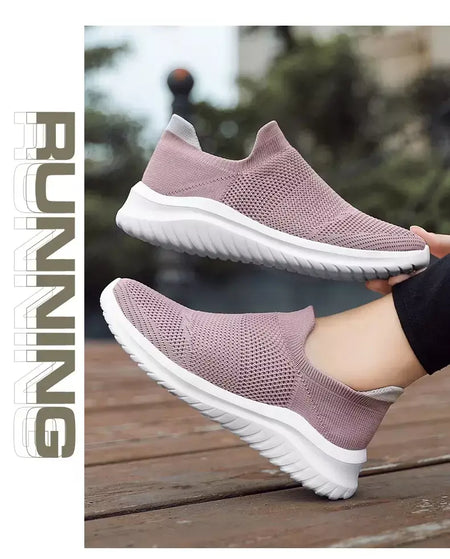 Sapatos masculinos tênis de malha respirável deslizamento em tênis de corrida ao ar livre antiderrapante casal jogging treinamento caminhadas sapatos esportivos