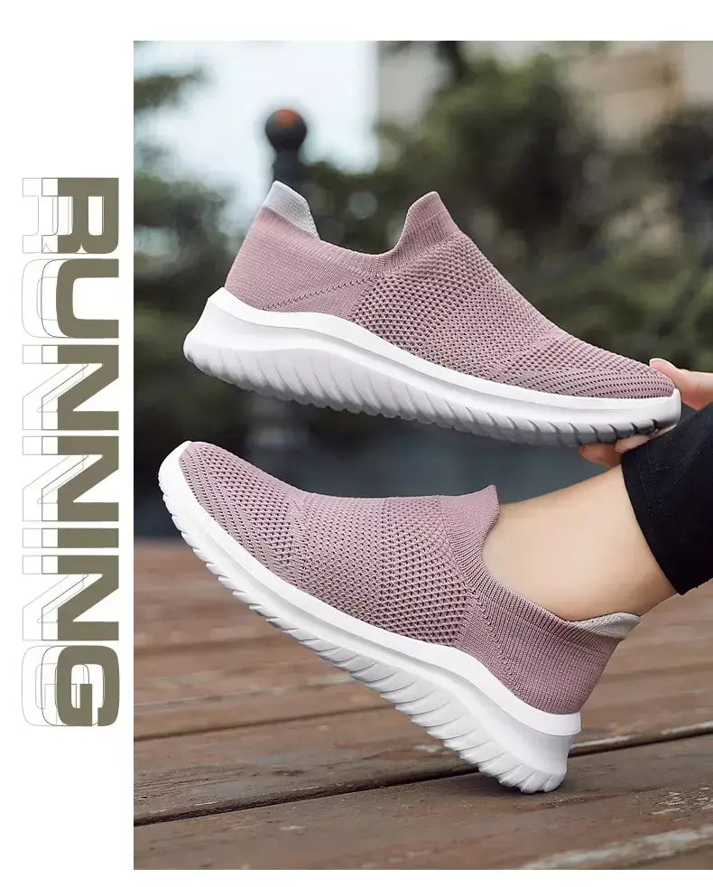 Sapatos masculinos tênis de malha respirável deslizamento em tênis de corrida ao ar livre antiderrapante casal jogging treinamento caminhadas sapatos esportivos