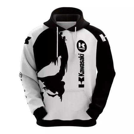 Hoodie Kawasaki Moto GP para homens e mulheres, pulôver esportivo infantil, lazer de rua, impressão 3D, primavera e outono