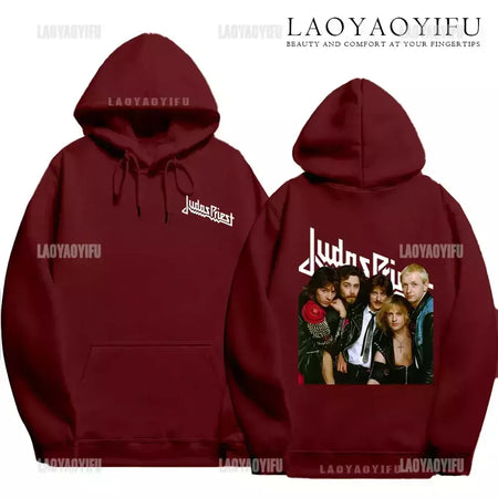Moletom unissex Hard Rock Punk Metal Band, moletom Judas Priest Painkiller, masculino e feminino, manga comprida, Hot Compress, moda