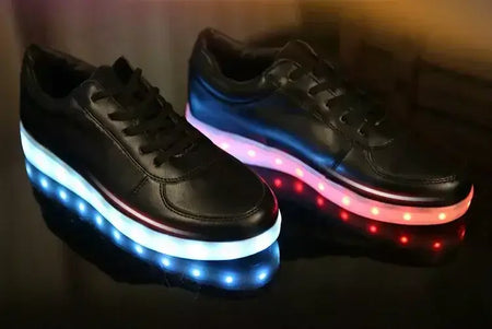 Maogu 2024 adulto unissex das mulheres dos homens criança tênis luminosos brilhante carga usb meninos led colorido light-up sapatos meninas calçados