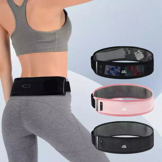 Cinto de corrida com garrafa de água para homens e mulheres, bolsa esportiva para celular, mochila de verão, ginástica fitness, maratona invisível