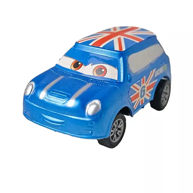 Mini 12 pçs disney pixar carros 3 pistão copo rebote carro coleção relâmpago mcqueen jackson tempestade pvc modelo de carro brinquedo para crianças