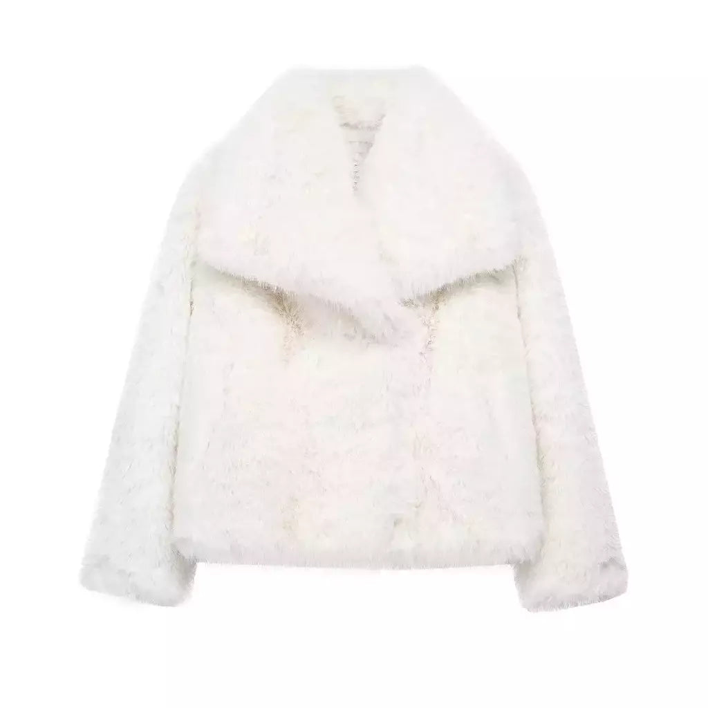 TRAF-Jaqueta feminina de tecido de lantejoulas de metal, casaco solto, gola alta, manga comprida, outerwear feminino chique, outono, inverno, 2023