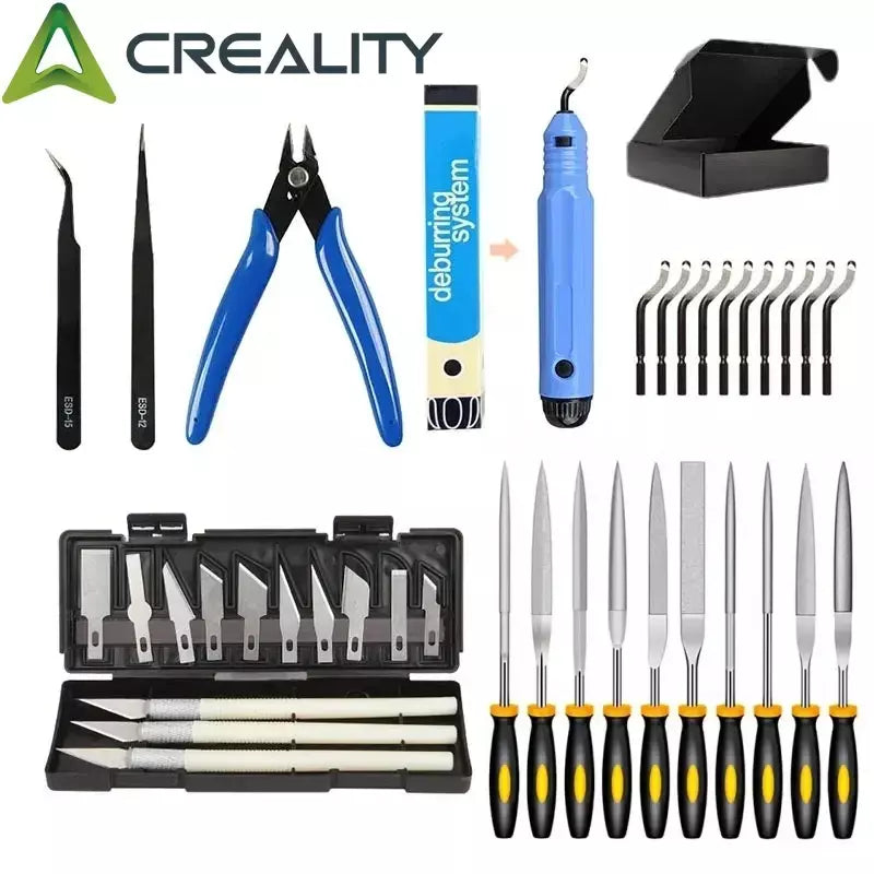 Modelo 3d ferramenta de moagem rebarbação kit faca gravura ferramenta escultura diy arquivo cortador raspador ferramenta corte 3d impressão kit ?