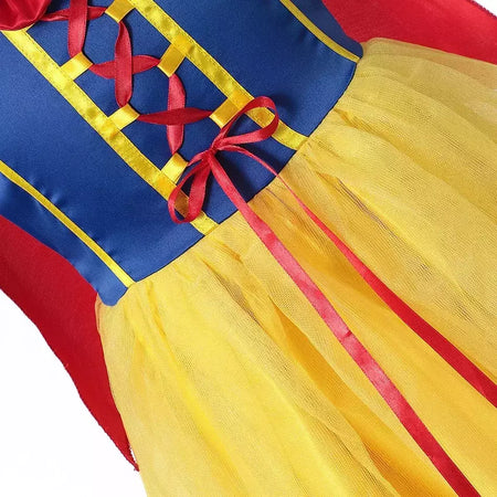 Menina belle neve branca vestido crianças natal elegante princesa traje bebê halloween disfarce cosplay festa fantasia 3-10 anos