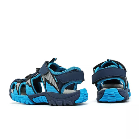 Sandálias esportivas para meninos e meninas, sandálias de verão para crianças, bico fechado, sapatos atléticos de água, sandálias para piscina e praia