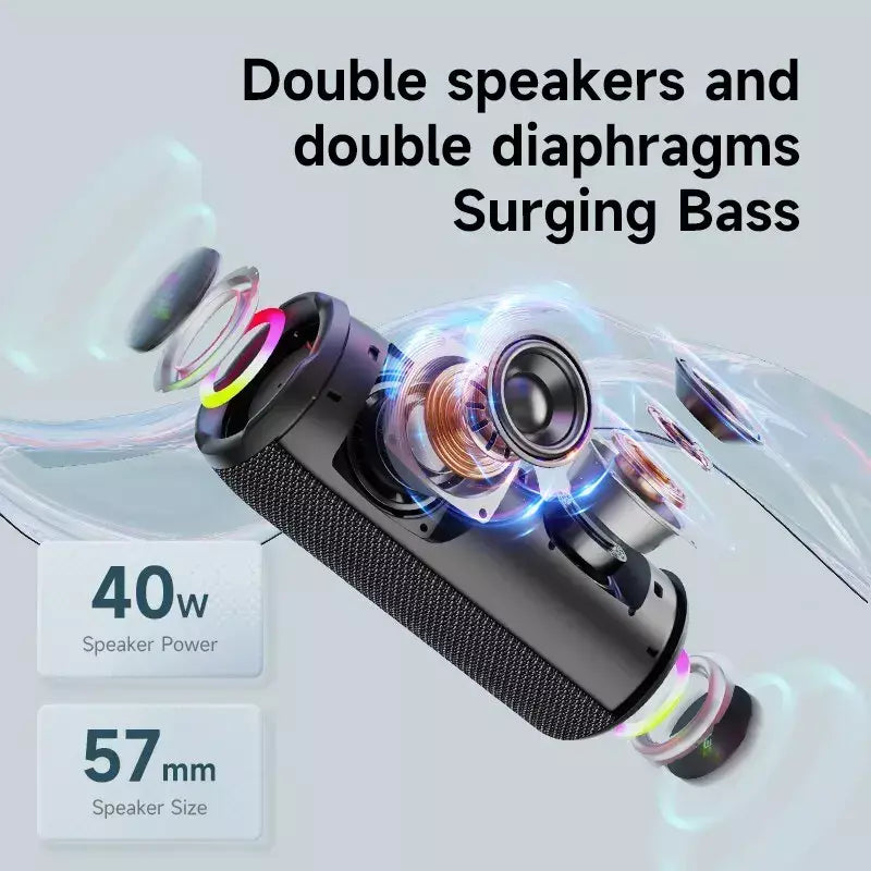 Zealot s49pro alto-falante portátil bluetooth 20w ipx6 à prova dwaterproof água poderosa caixa de som baixo impulso duplo emparelhamento verdadeiro alto-falante sem fio