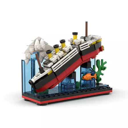 Titanic quebrar em meio rms cruzeiro afundou blocos de construção moc navio barco 3d modelo plástico diy steamboat presentes crianças brinquedos cidade filme