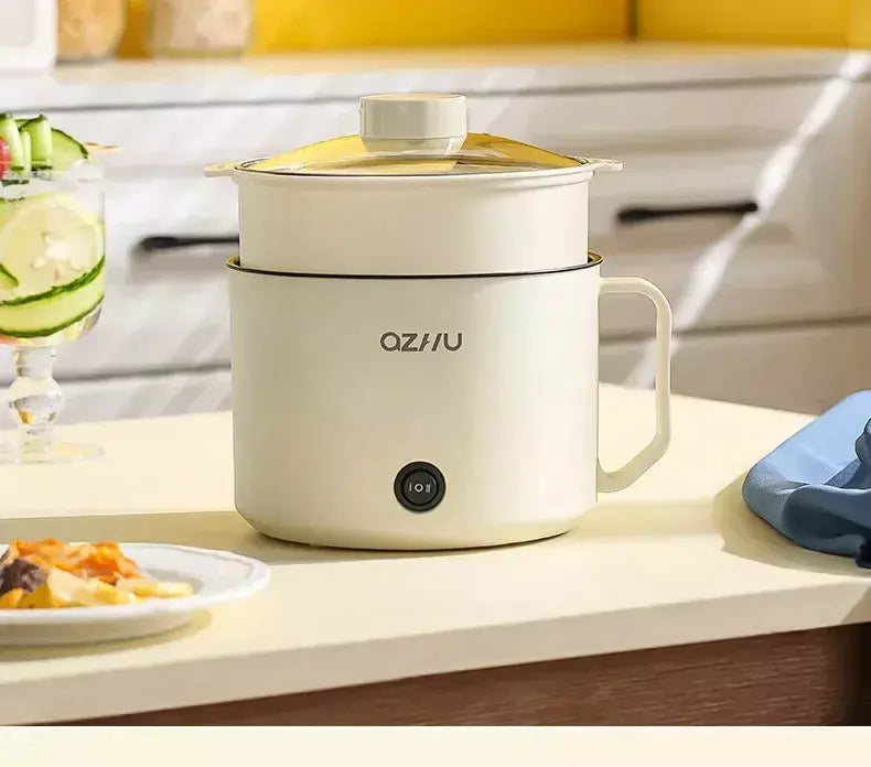 Panela elétrica de arroz multifuncional, 1,8l, pan de aquecimento, macarrão, ovos, sopa, vaporizador, antiaderente, eletrodoméstico