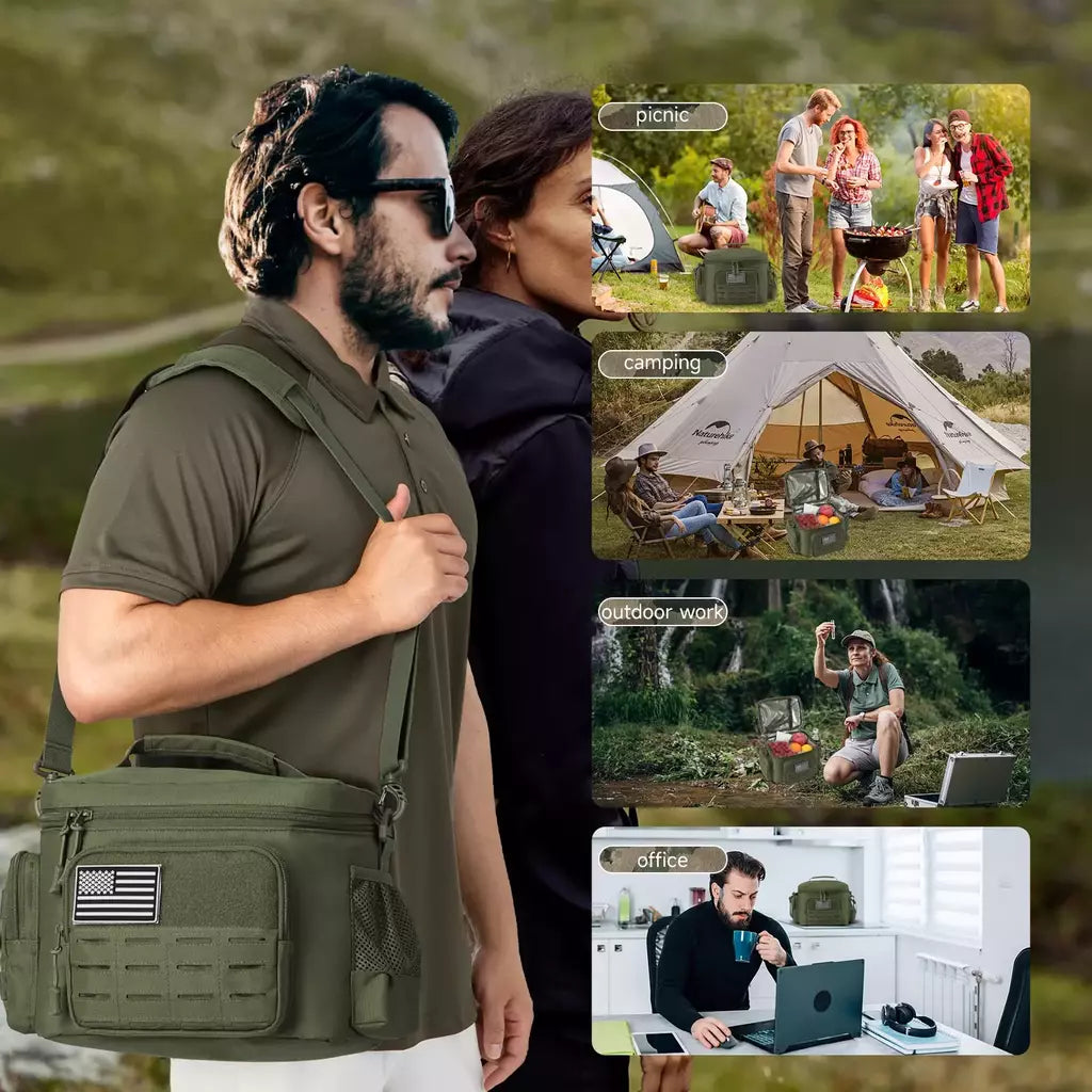Heavy Duty Tactical Lunch Box para Homens, À Prova de Vazamentos, Isolado, Durável, Saco Térmico, Refeição, Camping, Piquenique, Trabalho