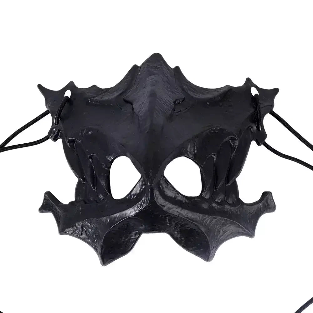 Festa crânio máscara dentes longos demônio esqueleto meia máscara facial lobo dragão tigre houjuu nue máscara cosplay traje de halloween adereços