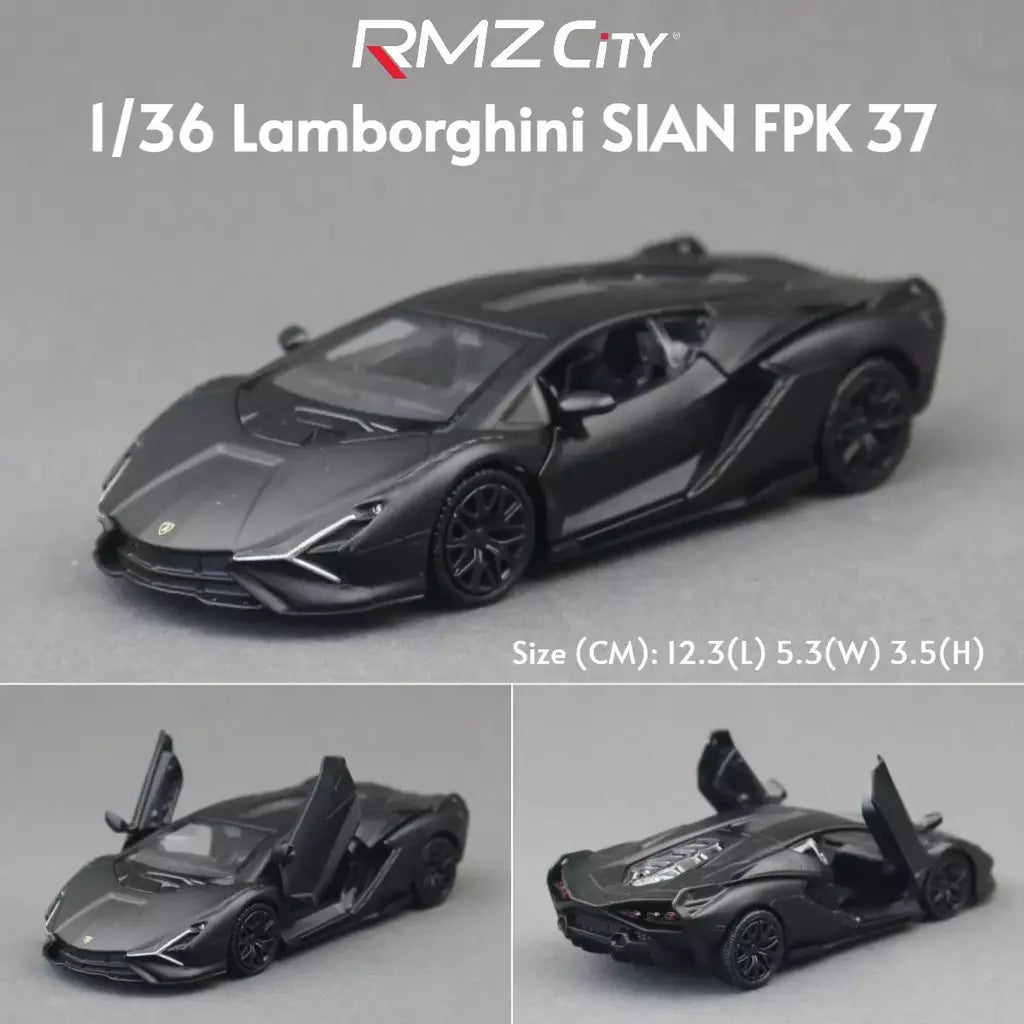 1/36 lamborghini super esporte modelo de carro de brinquedo para crianças rmz city diecast metal miniatura puxar para trás coleção presente criança meninos