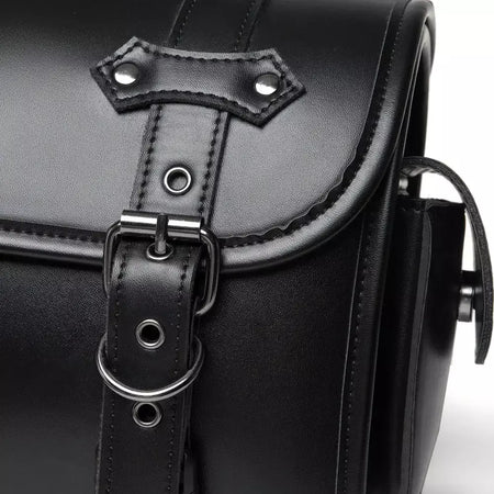 Alforje universal preto para motocicleta, bolsa lateral de grande capacidade, ferramenta de armazenamento para harley, bolsa modificada à prova d'água