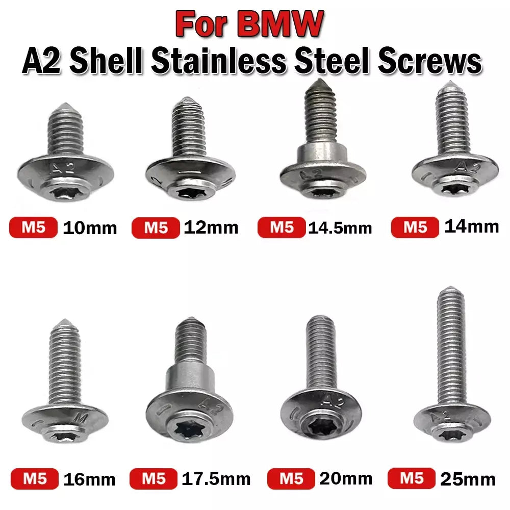 Acessórios para motocicleta m5 * 12 para bmw r1200gs r1250gs f850gs adv r1200rt r1250rt k1600b s1000rr parafusos de carenagem de motocicleta