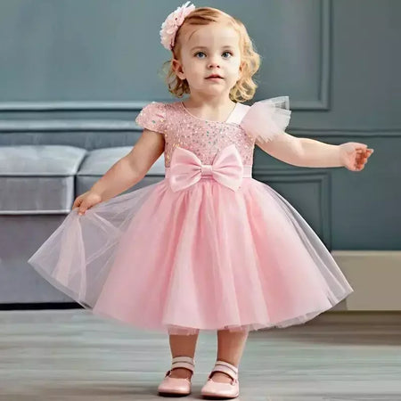 Vestidos de lantejoulas princesa feminina, vestido de batismo, festa de casamento infantil, Natal, vestido novo de luxo, 2022