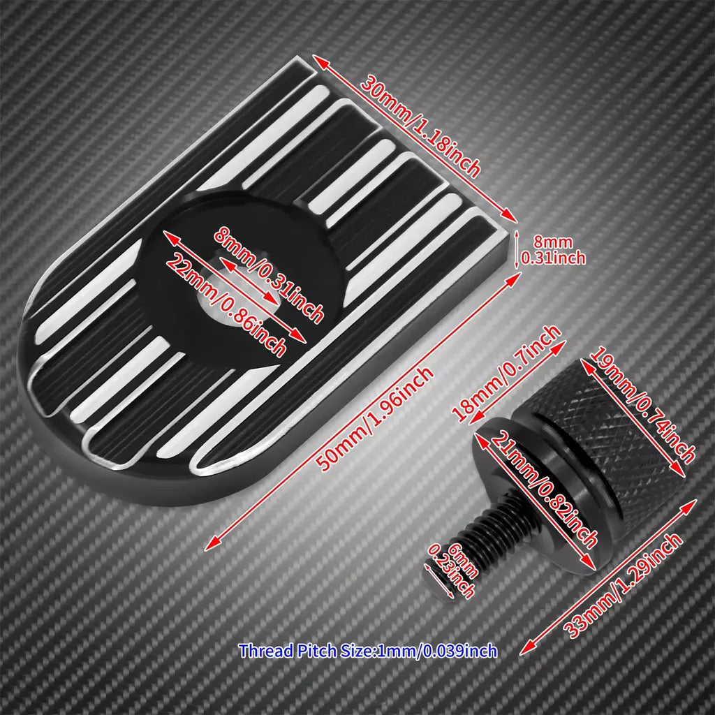 Universal motocicleta traseiro fender assento parafuso porca guia kit de montagem botão capa para harley dyna sportster xl touring flhr softail