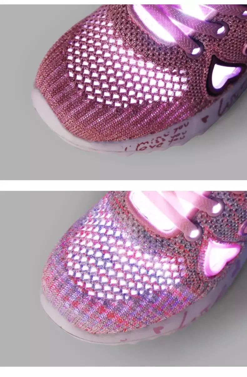 Meninas sapatos casuais luz malha tênis crianças verão primavera outono tenis bonito esporte dos desenhos animados feminino correndo meia calçado