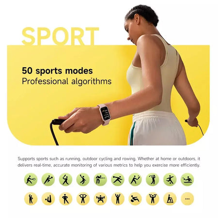 Versão global xiaomi mi band 9 ativo 8 dias de vida útil da bateria pulseira 1.47 ''tela 60hz 50 modos esportivos mi fitness banda inteligente