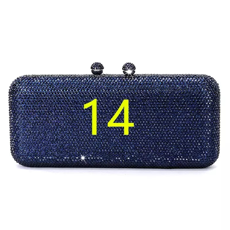 Rhinestone Clutch Bag para Mulheres, Evening Bag, Dinner Bag, Diamante, Pedra, Cristal, Festa de Casamento, Presente de Natal, Luxo mais recente