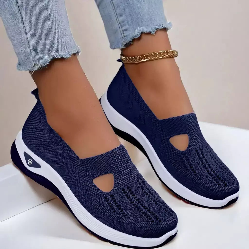 2025 tênis feminino respirável deslizamento em sapatos de caminhada malha baixa superior das mulheres sapatos vulcanizados sola macia sapatos femininos leves