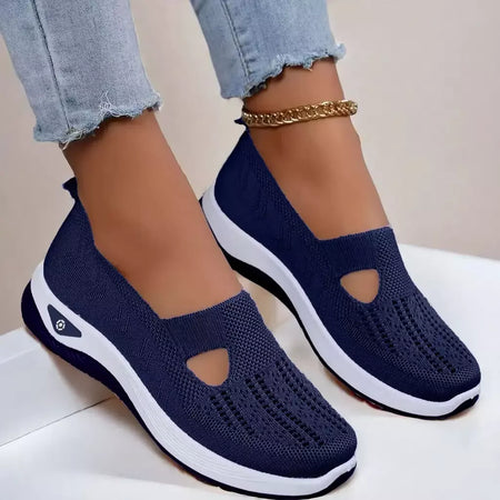 2025 tênis feminino respirável deslizamento em sapatos de caminhada malha baixa superior das mulheres sapatos vulcanizados sola macia sapatos femininos leves