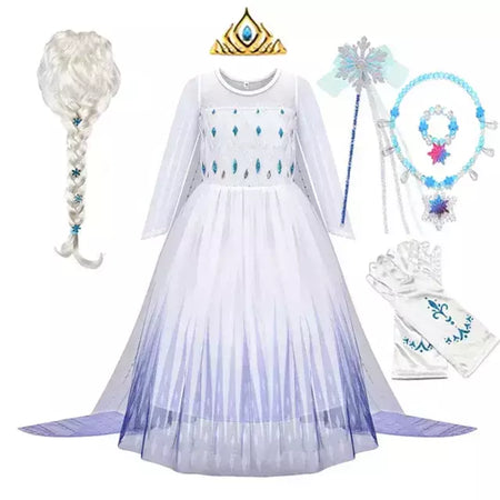Elsa anna vestidos de princesa meninas malha lantejoulas vestido crianças cosplay neve rainha trajes halloween carnaval festa aniversário vestidos