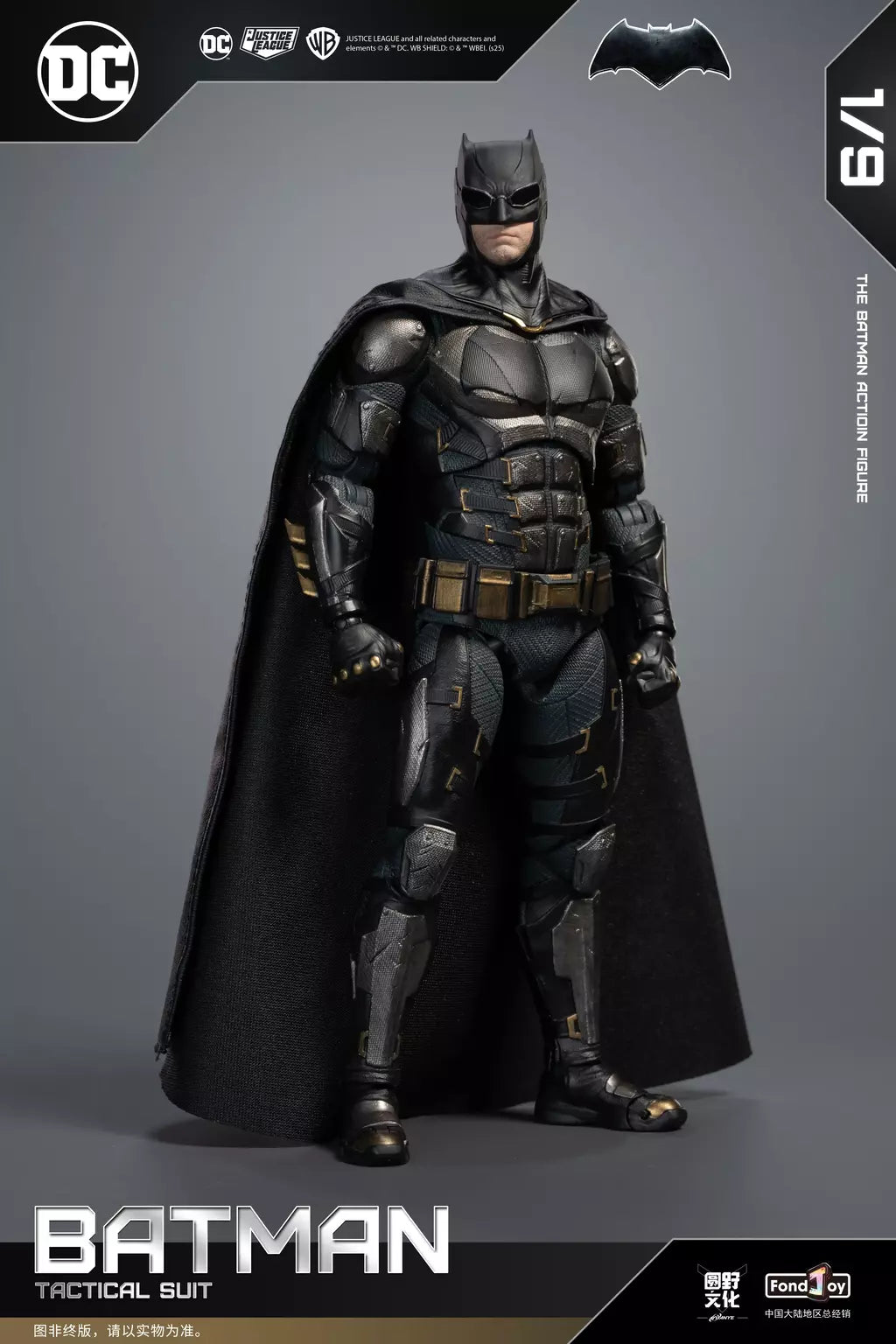 Novo original fondjoy bruce wayne batman figura tático batuit batman liga da justiça figuras detetive quadrinhos 1/9 pvc brinquedo do miúdo