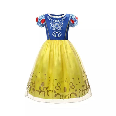 Menina belle neve branca vestido crianças natal elegante princesa traje bebê halloween disfarce cosplay festa fantasia 3-10 anos