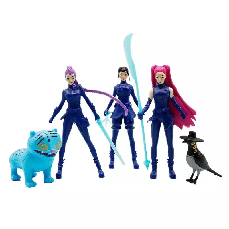 2025 anime kpop caçadores de demônios figura rumi mira zoey derpys tigre estatueta brinquedo bonito decoração mesa estátuas ornamento presentes do miúdo