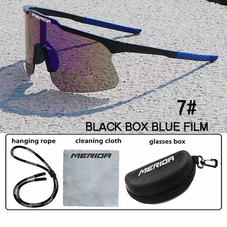 Merida-Óculos de sol para homens e mulheres, óculos esportivos, UV400, óculos de equitação, mountain bike, bicicleta de estrada, lentes ao ar livre com estojo
