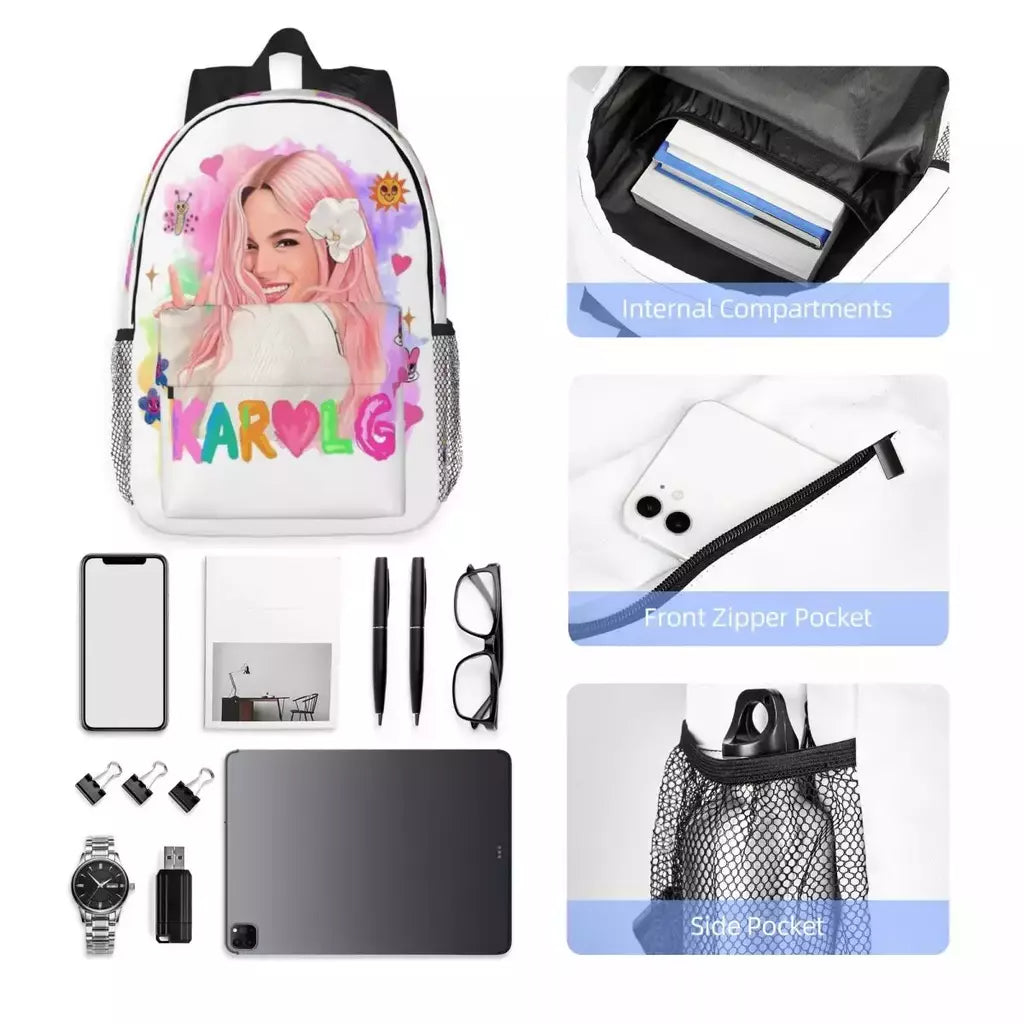 Manana Sera Bonito Karol G impresso Lightweight Casual Schoolbag, escola, ao ar livre, compras, escritório, 15";;VERDADEIRO;;"1