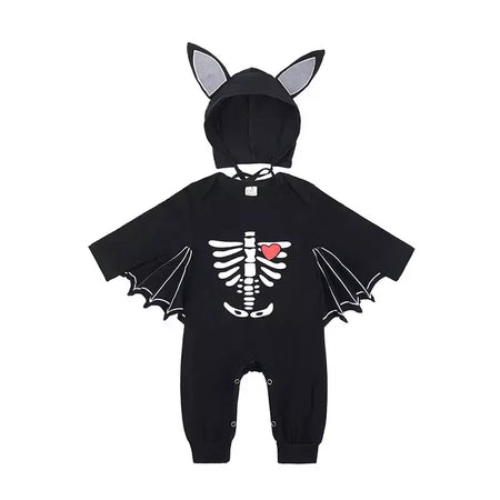 Umorden 2 pçs/set unissex morcego preto traje do bebê meninas meninos meu primeiro roupa de halloween algodão 3-6m 6-12m 12-18m 18-24m