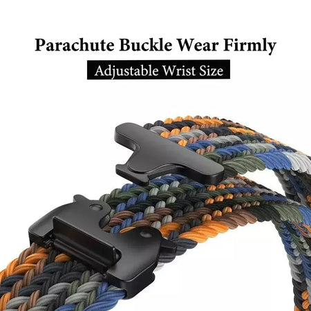 Pulseira de paraquedas de 20mm 22mm para garmin venu 4 3 2 sq band para forerunner 165/255/265/570 pulseira vivoactive 4 5 6 pulseira