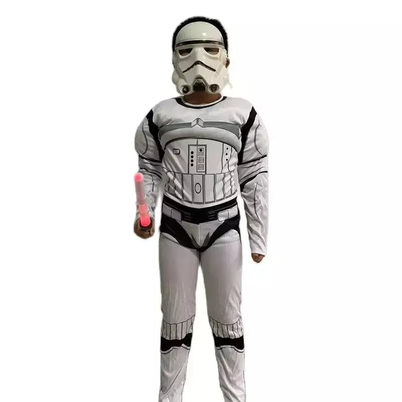 2024 novo traje de guerreiro preto tempestade soldado darth vader anakin skywalker menina guerras rey cosplay festa traje roupas capa máscara