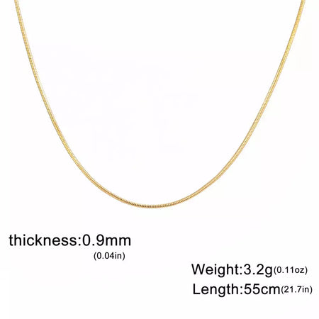 My Shape Rodada Cobra Cadeia Colar para Mulheres Homens Aço Inoxidável Link Cadeia 0.9mm 1.2mm 2mm Cadeia Gargantilha Moda Jóias Presentes