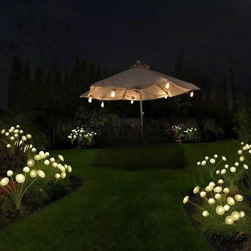Luzes solares ao ar livre led solar cogumelo gramado luzes à prova dwaterproof água festa quintal pátio caminho lâmpada medusa para decoração de jardim