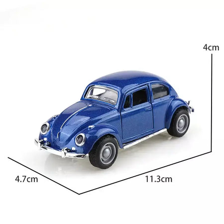 (Ensacado) 1:8 besouro clássico fofo, modelo de carro de liga, veículo simulado, carro de liga infantil, modelo de brinquedo de menino, enfeites de carro