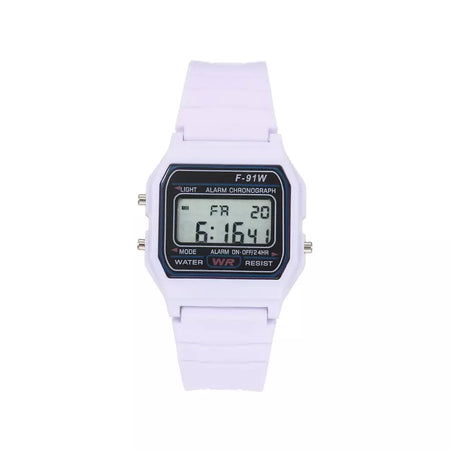 Novo esportes multifuncional crianças relógio feminino pulseira de borracha estilo F-91W relógio digital com alarme led backlight presente do estudante