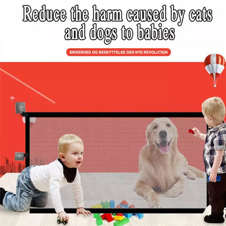 Cercas de barreira para cães de estimação, com 6 peças de gancho, rede isolada, portão de escadas, novo cercadinho dobrável de malha respirável para cerca de segurança de cães