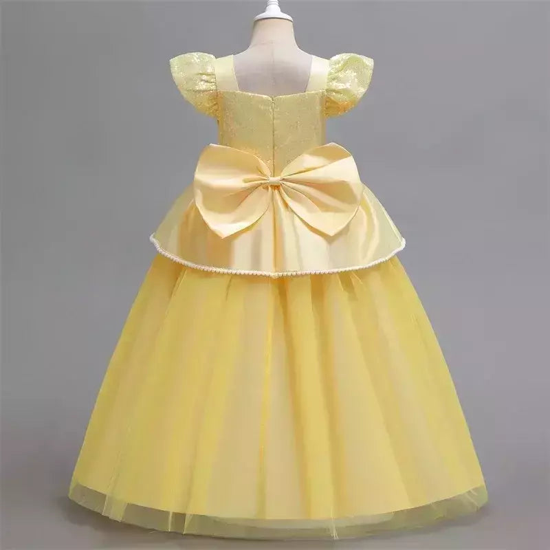 Rapunzel vestido para meninas cinderela belle vestir-se fantasia crianças aniversário princesa traje crianças roupas de festa de halloween 3-10y