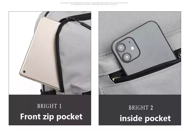 Mochila de carregamento USB impermeável para homens, sacos traseiros do escritório do negócio, mochila para laptop casual, mochilas escolares masculinas, 15,6";;VERDADEIRO;;"CINZA