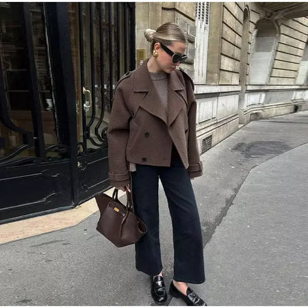 Trench coat maxi oversized feminino com lapela entalhada com cinto duplo breasted vintage streetwear 2025 tendência casual casacos diários