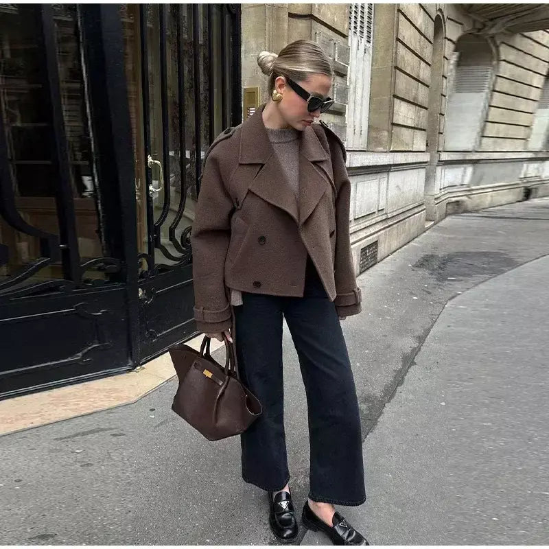 Trench coat maxi oversized feminino com lapela entalhada com cinto duplo breasted vintage streetwear 2025 tendência casual casacos diários