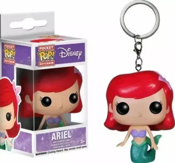 Novos chaveiros funko disney demona princesa bella ariel alice anna elsa bell jack sally ponto figura de ação brinquedos ornamentos